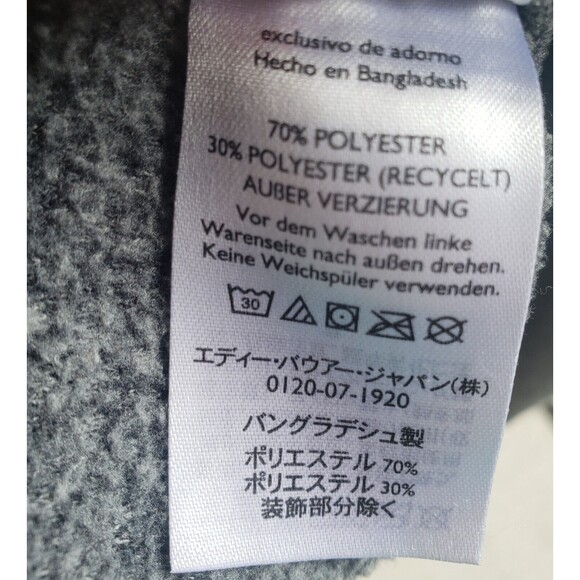 Eddie Bauer 1/4 Zip Pullover Sweater Fleece Gray Heathered Mens Size Large - Picture 8 of 16